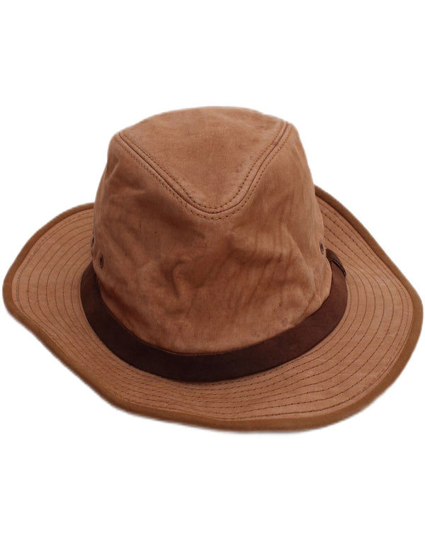 L.L.BEAN Mens Suede Bucket Hat Large Brown Classic