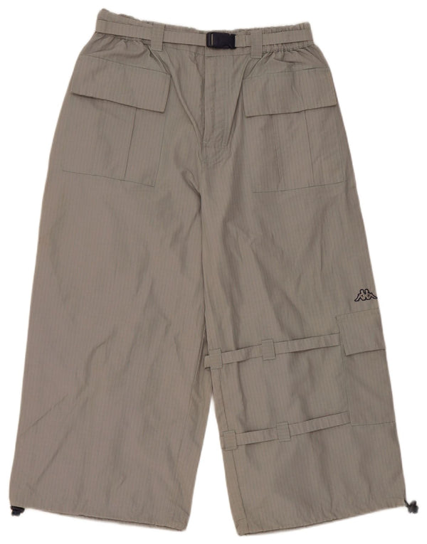 Kappa Γυναικείο Παντελόνι Capri Cargo Loose Fit XL W34 L21 Γκρι βαμβακερό