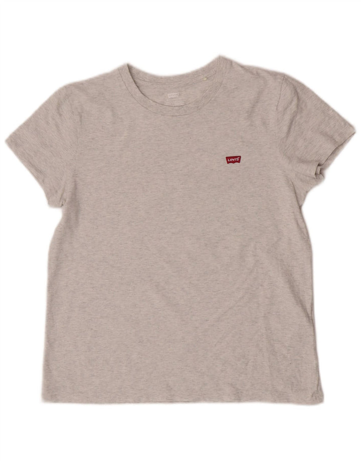 Γυναικείο T-Shirt Levi's Top UK 12 μεσαίου γκρι βαμβακερό