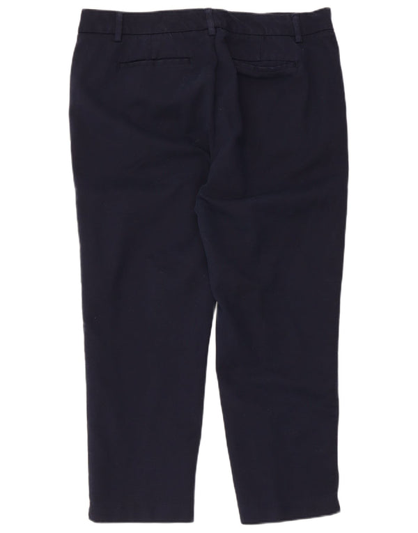 Tommy Hilfiger Γυναικείο Cropped Παντελόνι US 14 XL W34 L24 Navy Blue Cotton