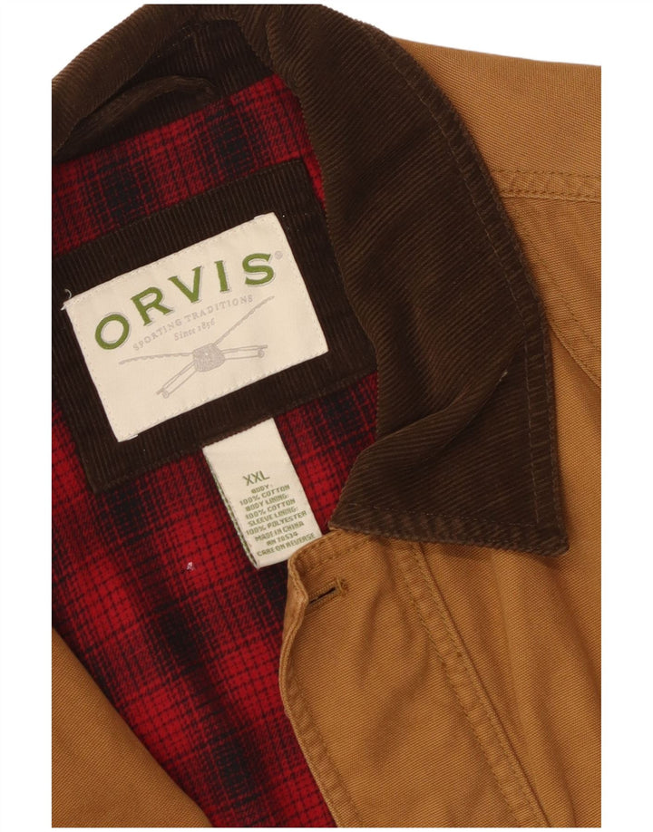 Orvis Mens Utility Jacket UK 44 2XL Καφέ Βαμβακερό