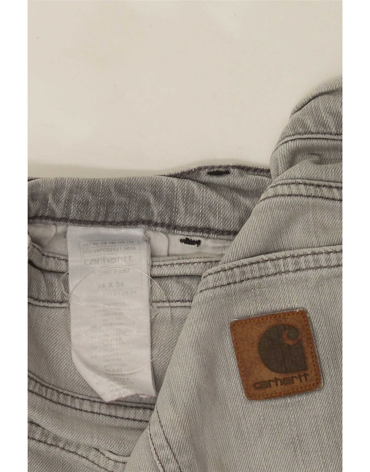 Ανδρικό τζιν ίσιο Carhartt W34 L34 Γκρι βαμβακερό