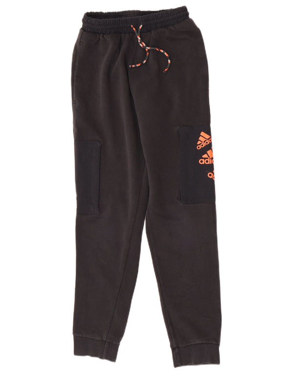 Παντελόνι αθλητικής φόρμας Adidas Graphic Cargo Joggers UK 4 XS μαύρο βαμβακερό