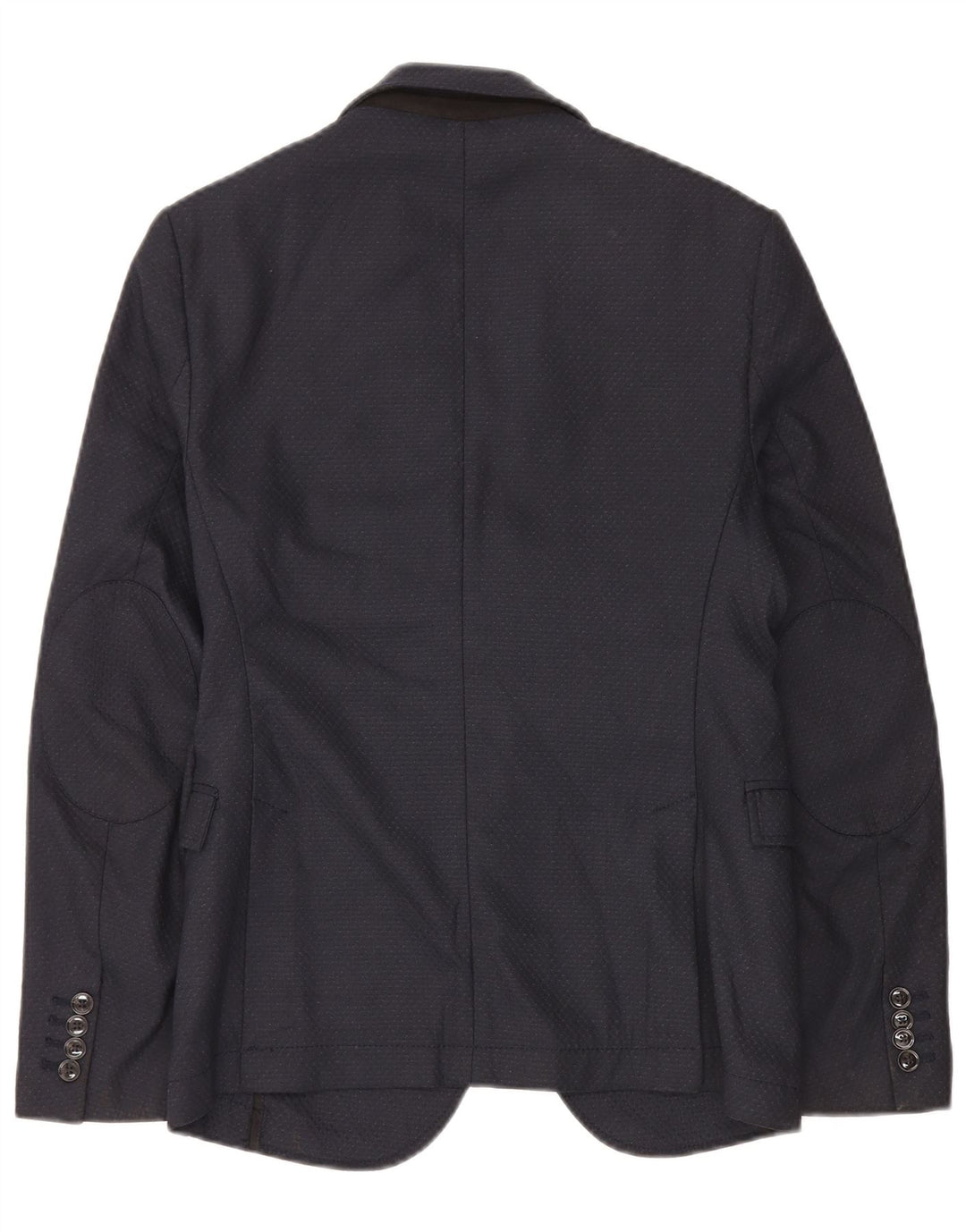 Zara Ανδρικό σακάκι μπλέιζερ με 2 κουμπιά EU 46 Small Navy Blue γεωμετρικός πολυεστέρας