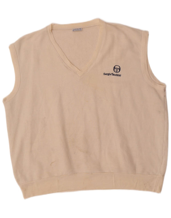 Sergio Tacchini Ανδρικό γιλέκο Tank Top 2XL Off White Ακρυλικό