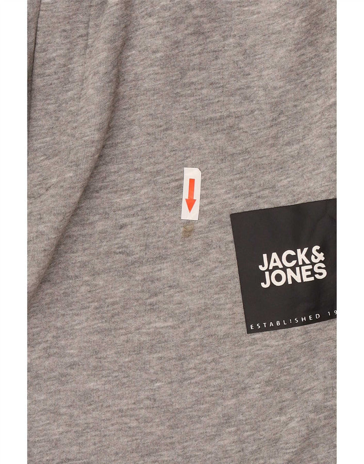 Ανδρική αθλητική φόρμα Jack & Jones Παντελόνι Joggers Βαμβακερό μεσαίο γκρι