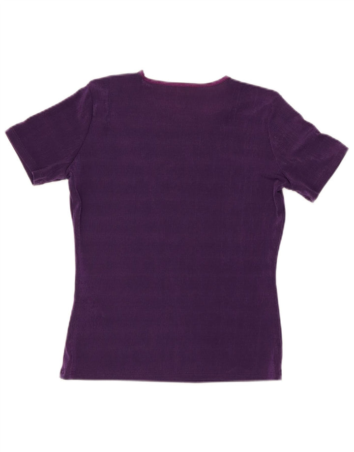 ST. BERNARD Γυναικείο T-Shirt Top UK 14 Large Purple Polyester
