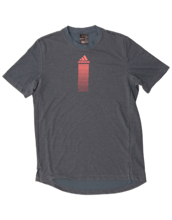 Ανδρικό γραφικό T-Shirt Adidas Top Small Navy Blue Polyester