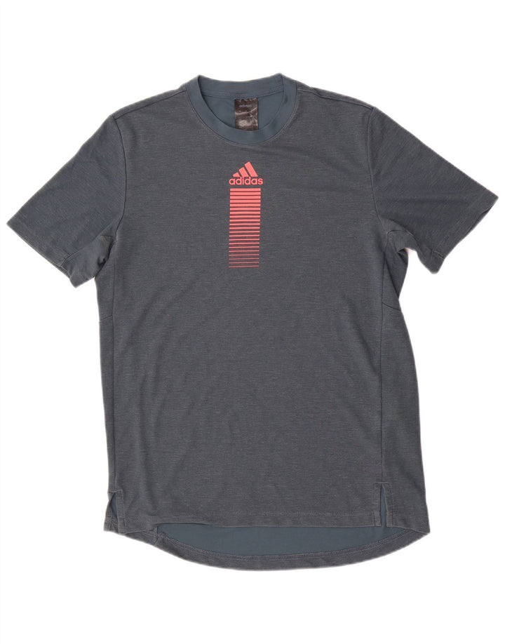 Ανδρικό γραφικό T-Shirt Adidas Top Small Navy Blue Polyester