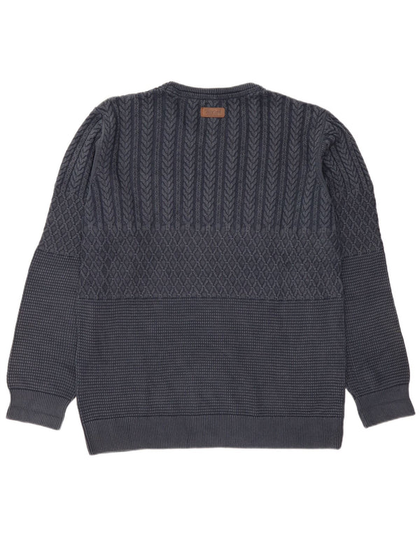 Ανδρικό πουλόβερ Marlboro Classics Boat Neck Jumper 2XL Navy Blue Cotton