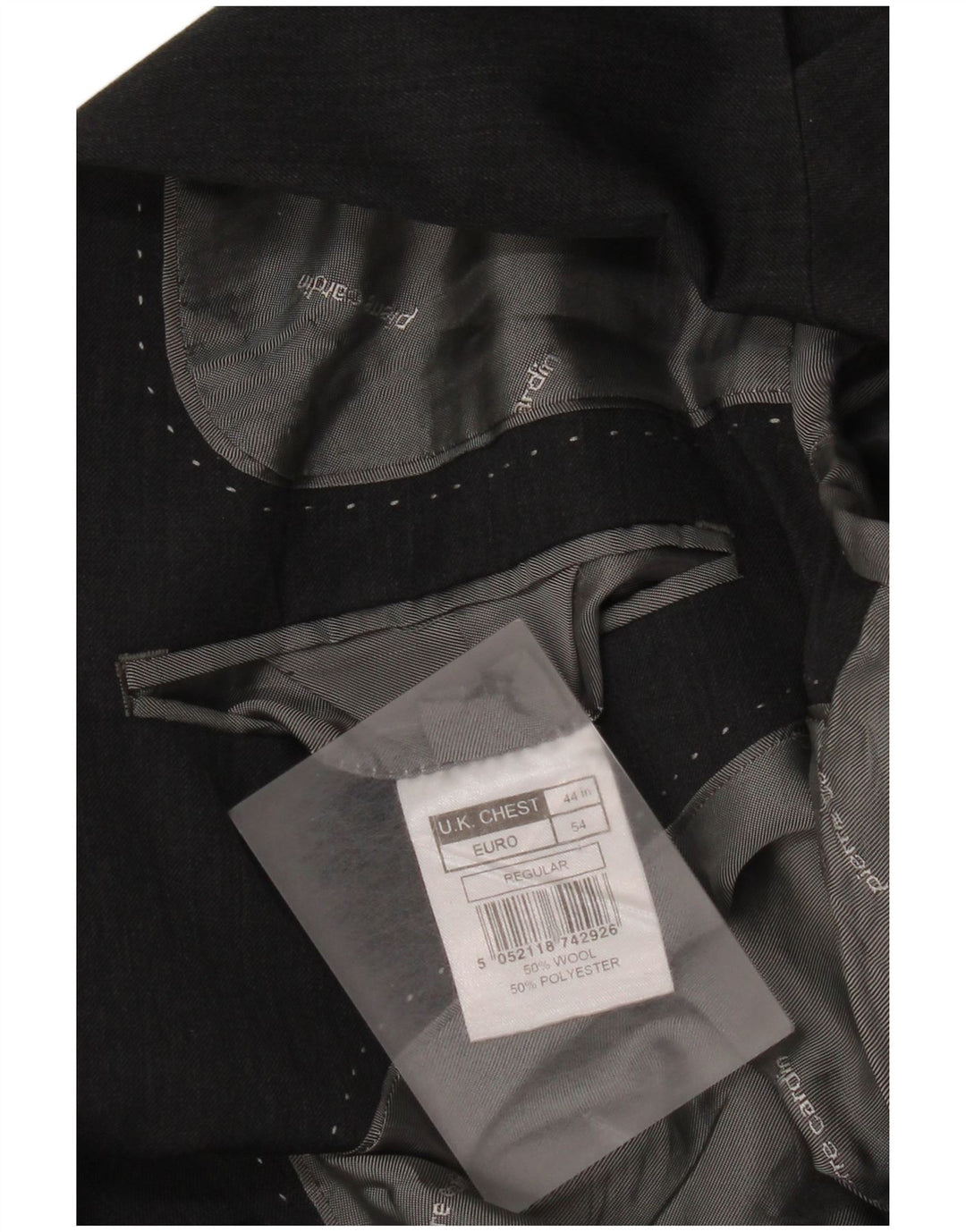 Pierre Cardin Ανδρικό σακάκι με 2 κουμπιά σακάκι IT 54 2XL Γκρι μαλλί