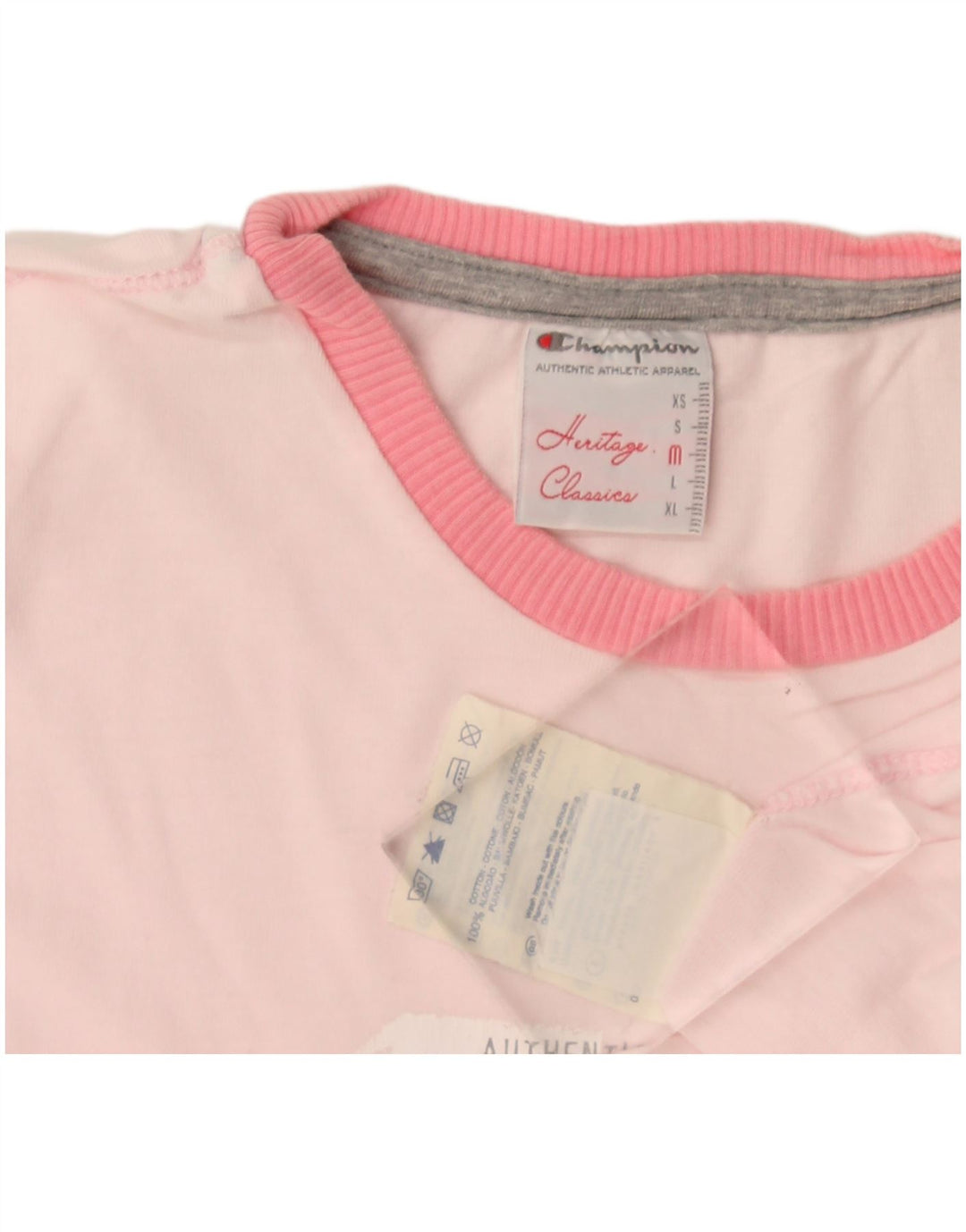 Champion Womens Heritage Classics Graphic T-shirt Top 12 Medium Pink