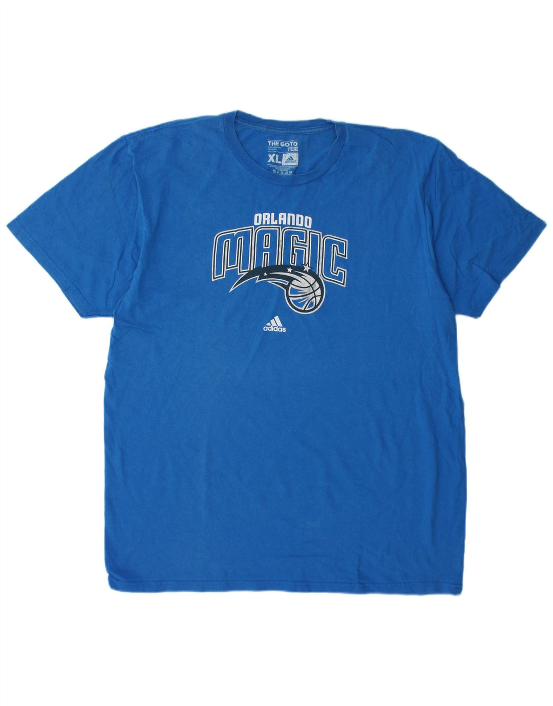 ADIDAS Mens Orlando Magic Graphic T-Shirt Top XL Blue Cotton Vintage Adidas and Second-Hand Adidas from Messina Hembry 