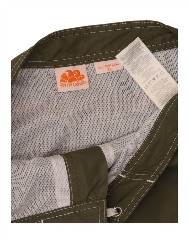 Ανδρικό σορτς κολύμβησης Sundek Small Khaki ριγέ νάιλον