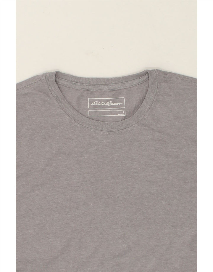 EDDIE BAUER Mens T-Shirt Top Large Grey Cotton Vintage Eddie Bauer and Second-Hand Eddie Bauer from Messina Hembry 