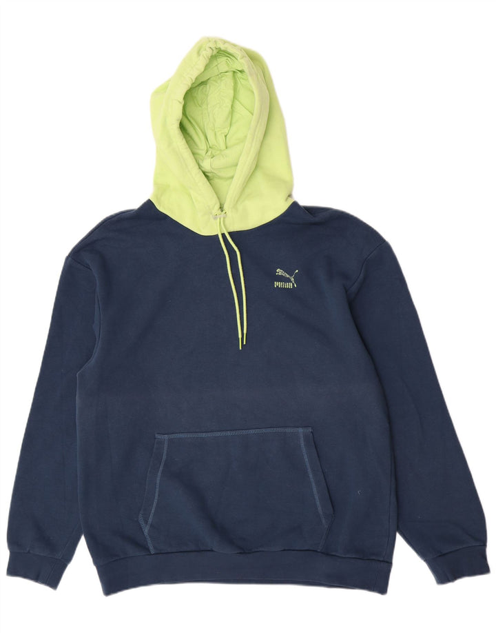 Ανδρικό φούτερ με κουκούλα Puma, μεσαίο μπλε ναυτικό, βαμβακερό