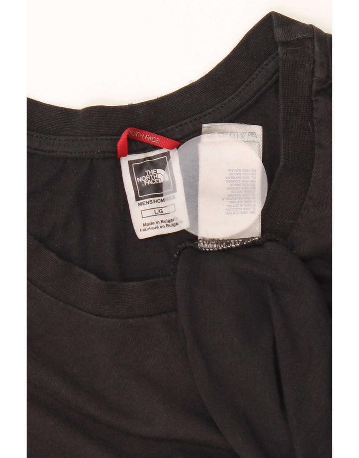 Ανδρικό T-Shirt North Face Top μεγάλο μαύρο βαμβακερό