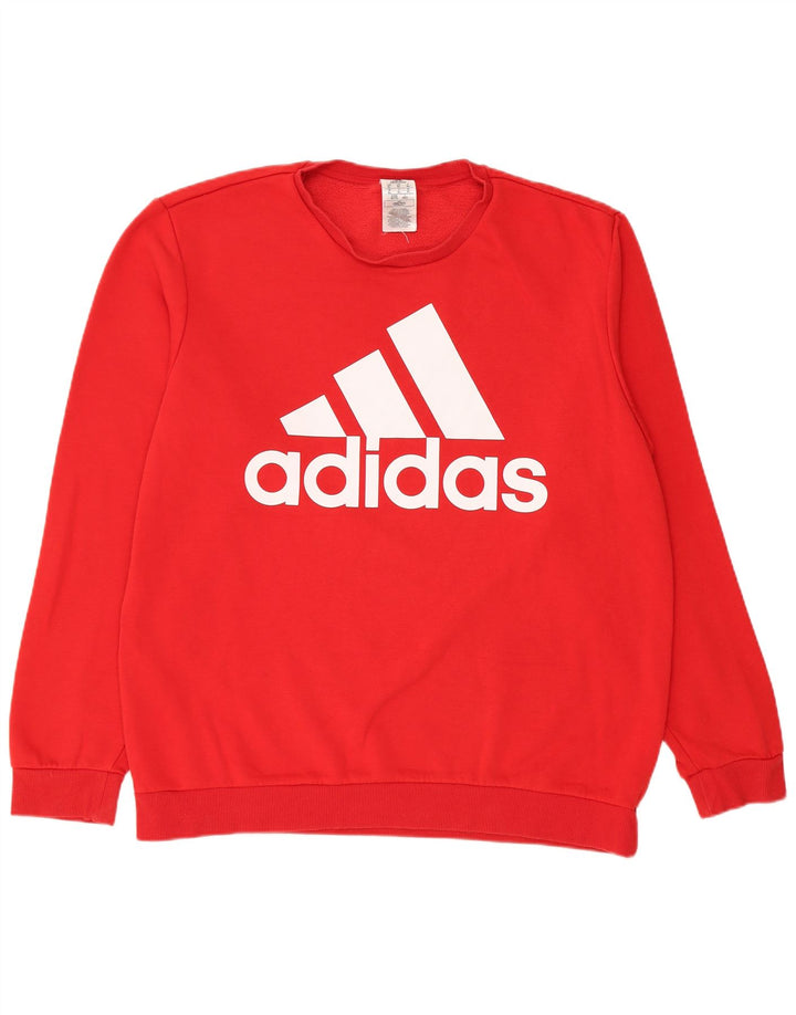Ανδρικό γραφικό φούτερ Adidas Jumper XL Red Cotton