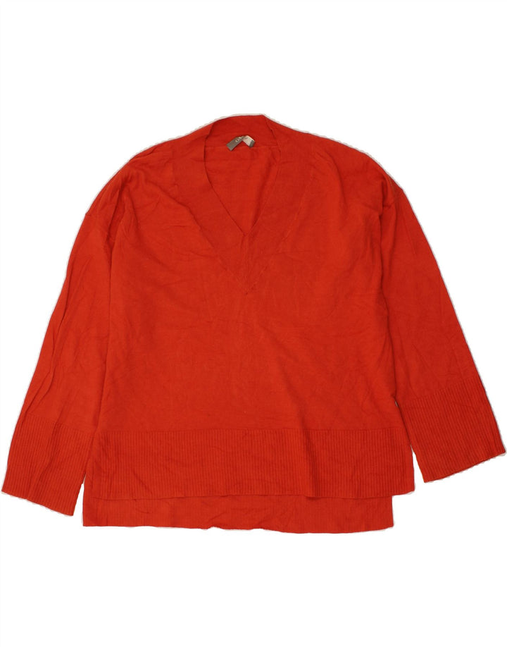 OASIS Womens V-Neck Jumper Sweater UK 20 2XL Red Vintage Oasis and Second-Hand Oasis from Messina Hembry 