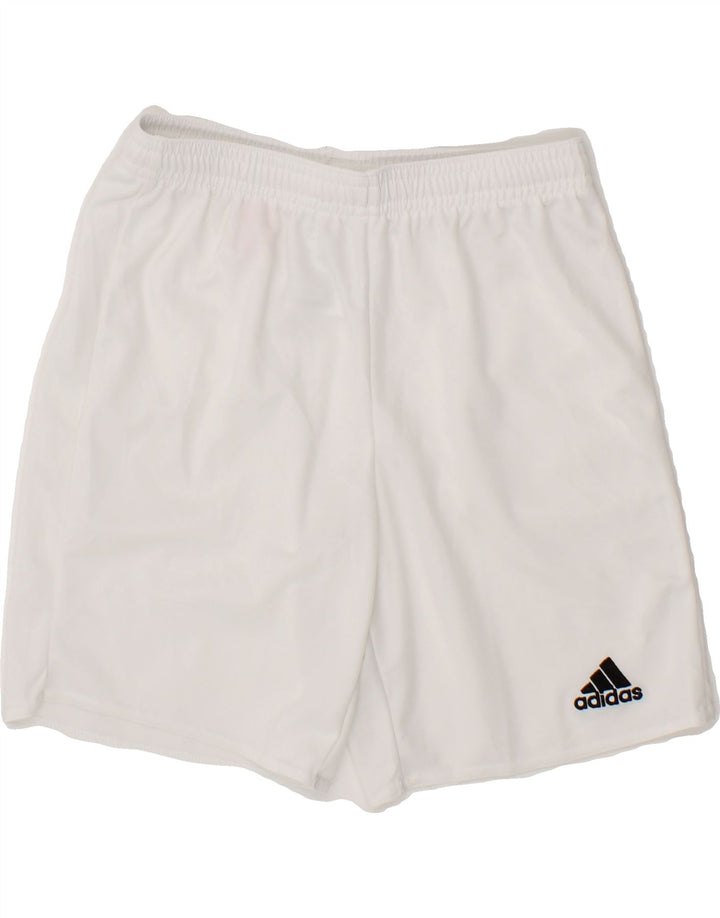 ADIDAS Boys Aeroready Sport Shorts 11-12 Years White Polyester Vintage Adidas and Second-Hand Adidas from Messina Hembry 
