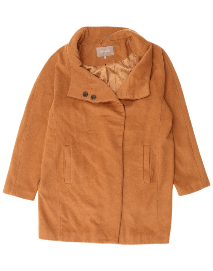 Γυναικείο παλτό Jaeger Loose Fit UK 14 Μαλλί μεσαίου καφέ