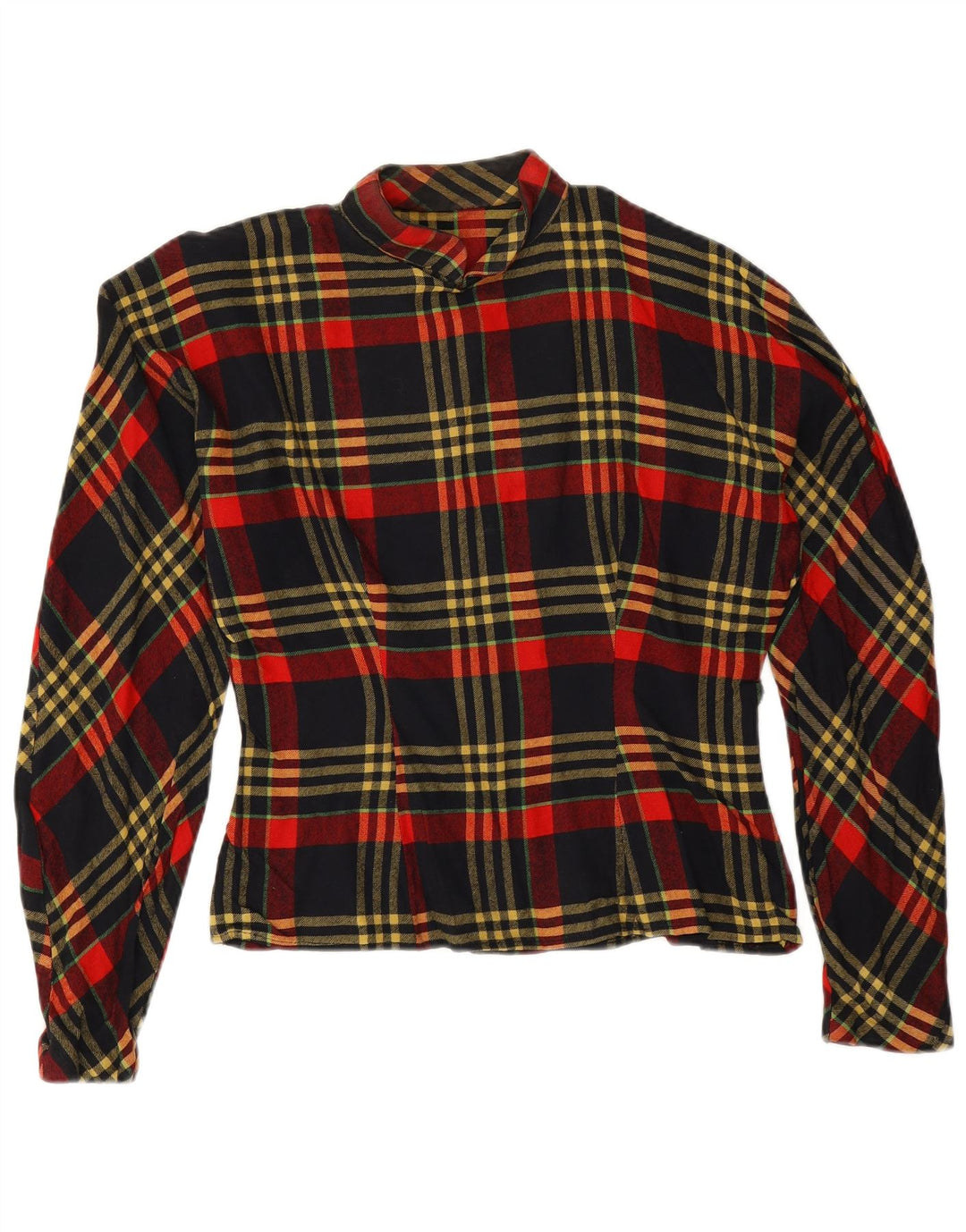 Vintage γυναικεία μακρυμάνικη μπλούζα μπλούζα UK 14 Large Red Check