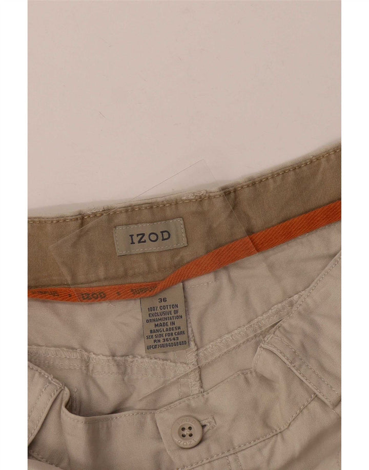 Ανδρικό σορτς Cargo Izod Μεγάλο W36 Μπεζ βαμβακερό