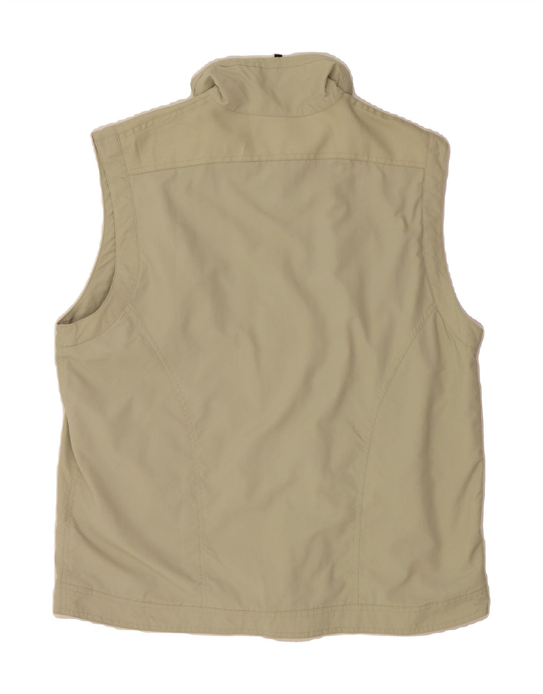 VINTAGE Mens Sleeveless Tracksuit Top Jacket Large Beige Polyamide Vintage Vintage and Second-Hand Vintage from Messina Hembry 