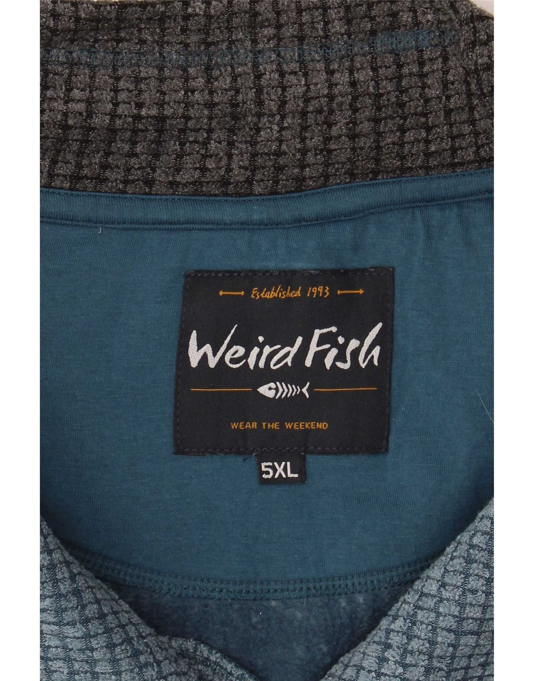 Weird Fish Ανδρικό Φούτερ με φερμουάρ Jumper 5XL Μπλε