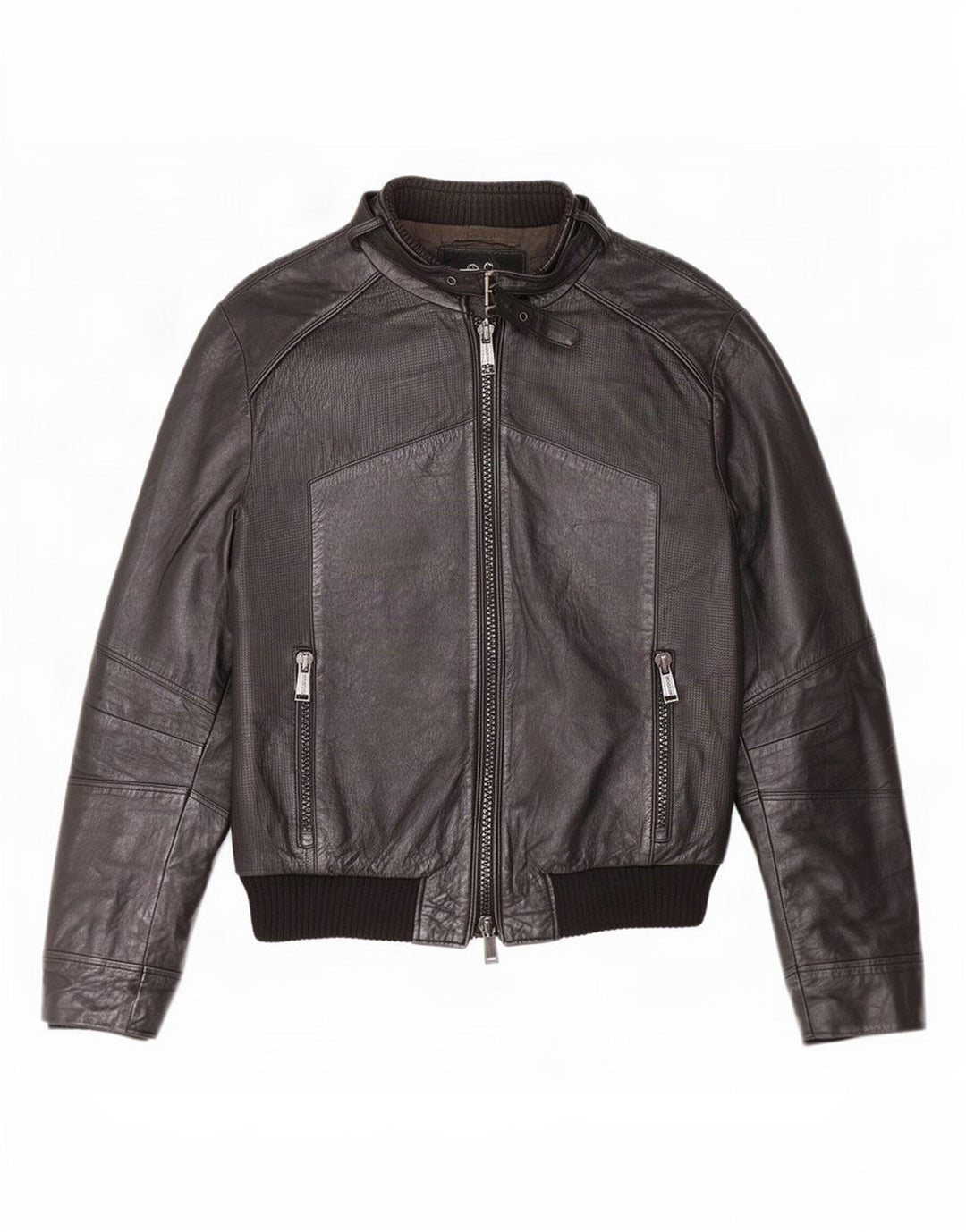 Ανδρικό δερμάτινο μπουφάν Antony Morato UK 38 Medium Black