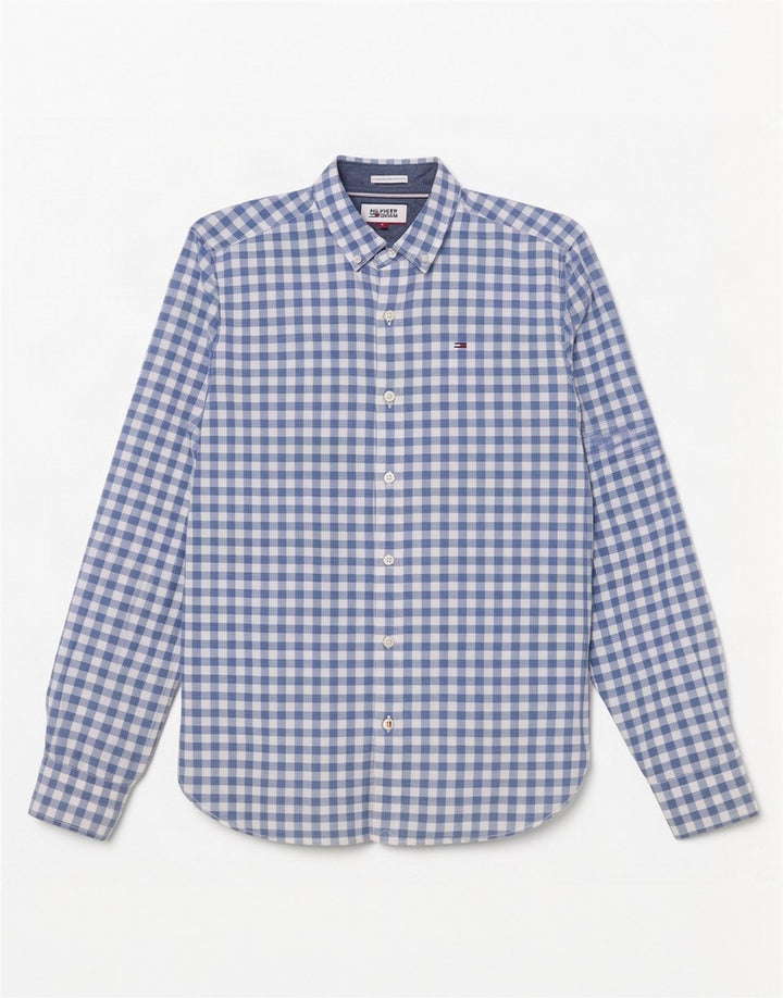 Ανδρικό πουκάμισο Tommy Hilfiger Small Blue Gingham Cotton