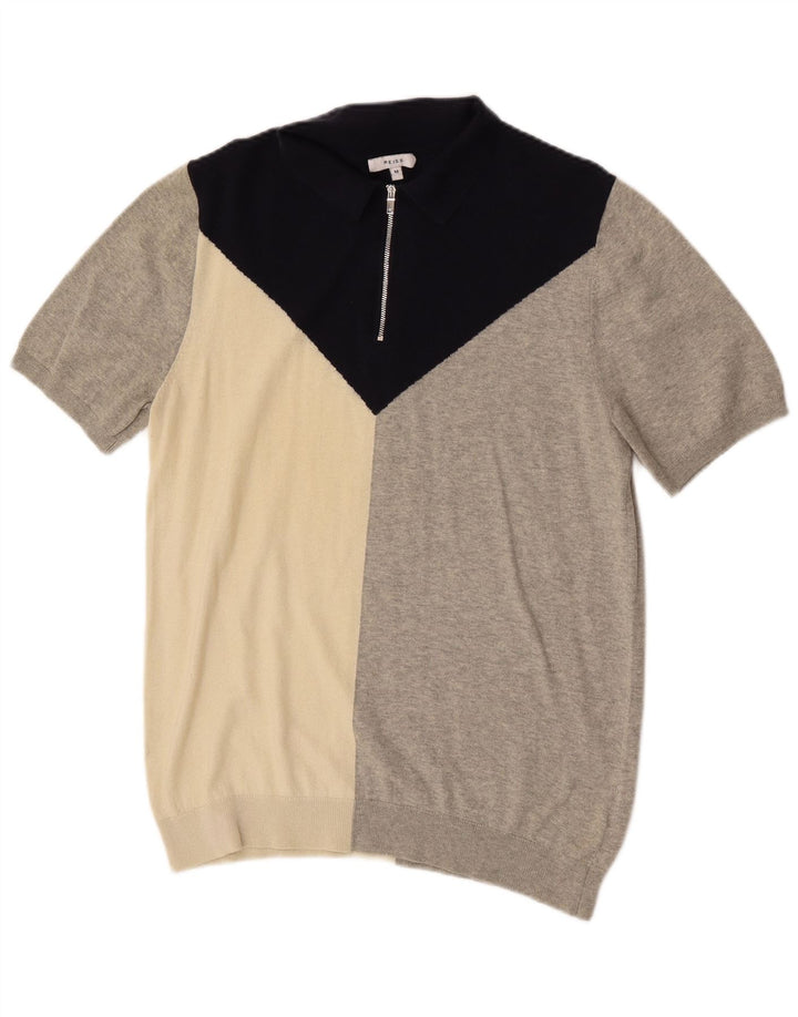 Γυναικείο πουλόβερ με φερμουάρ Reiss UIK 14 Medium Grey Colourblock