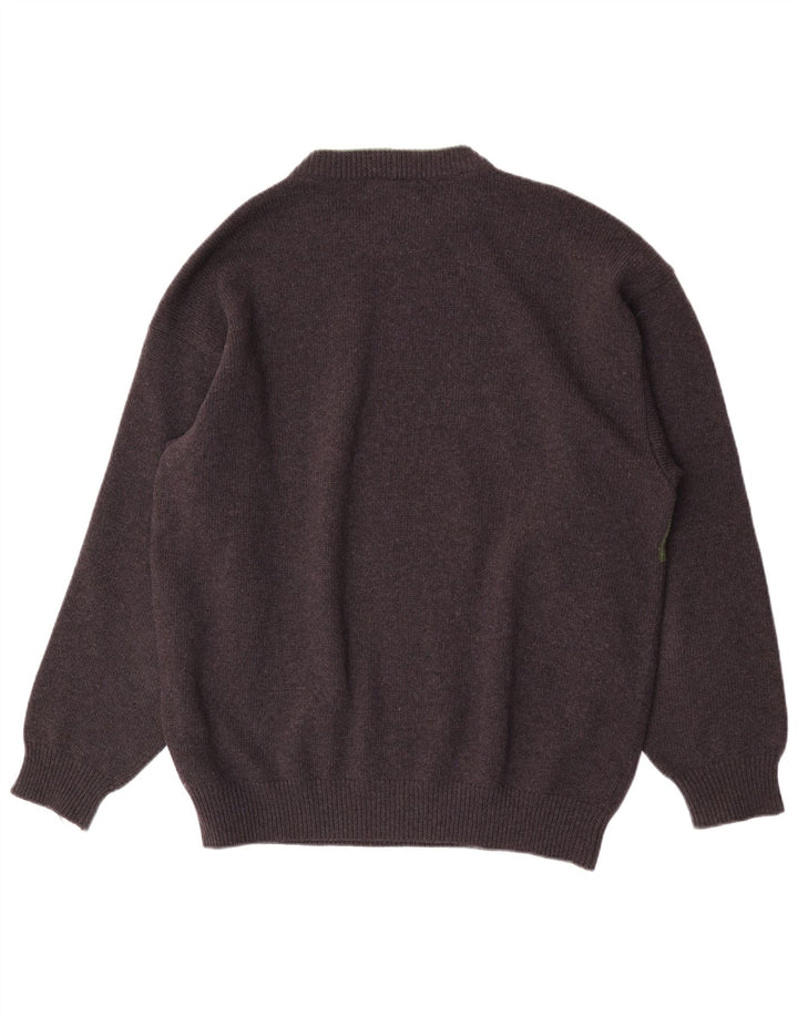 Ανδρικό Iceberg Graphic Crew Neck Jumper πουλόβερ XL Γκρι μάλλινο ρετρό