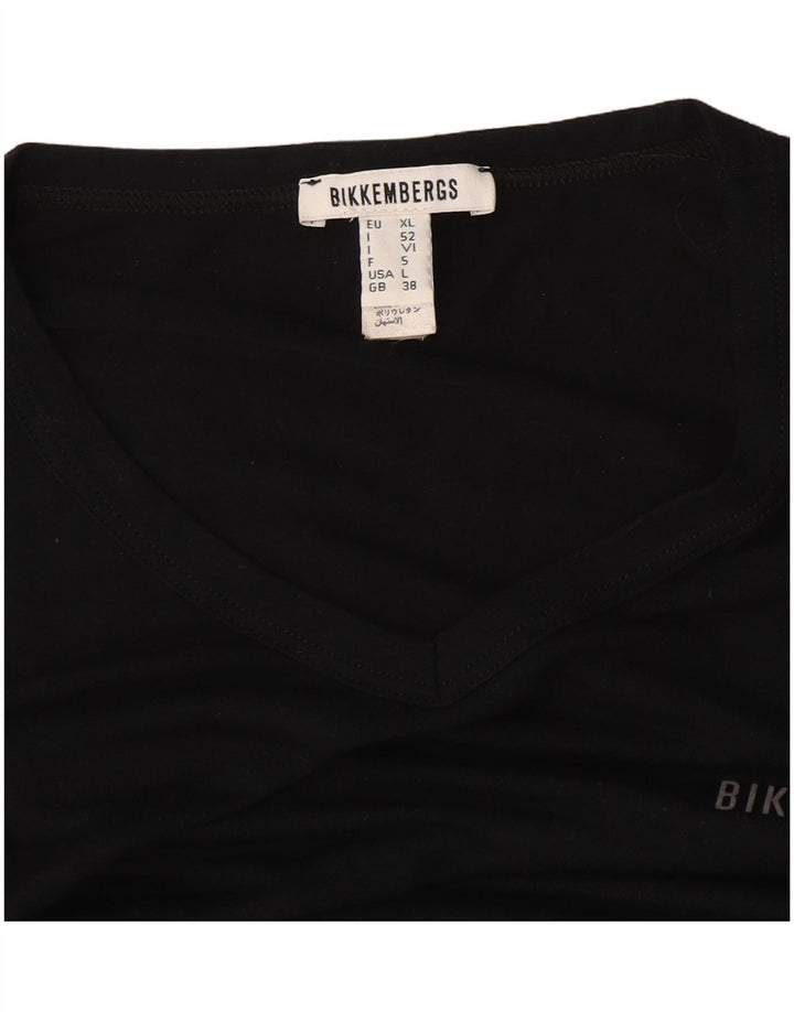 Ανδρικό T-Shirt Bikkembergs Top UK 38 Medium Black Modal