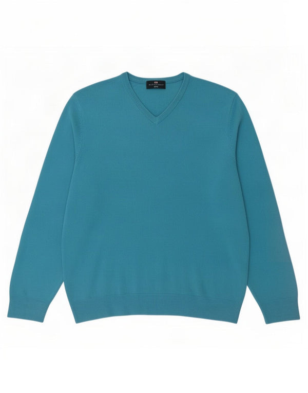 Ανδρικό πουλόβερ Marks & Spencer Blue Harbor με λαιμόκοψη με λαιμόκοψη μεγάλο ακρυλικό