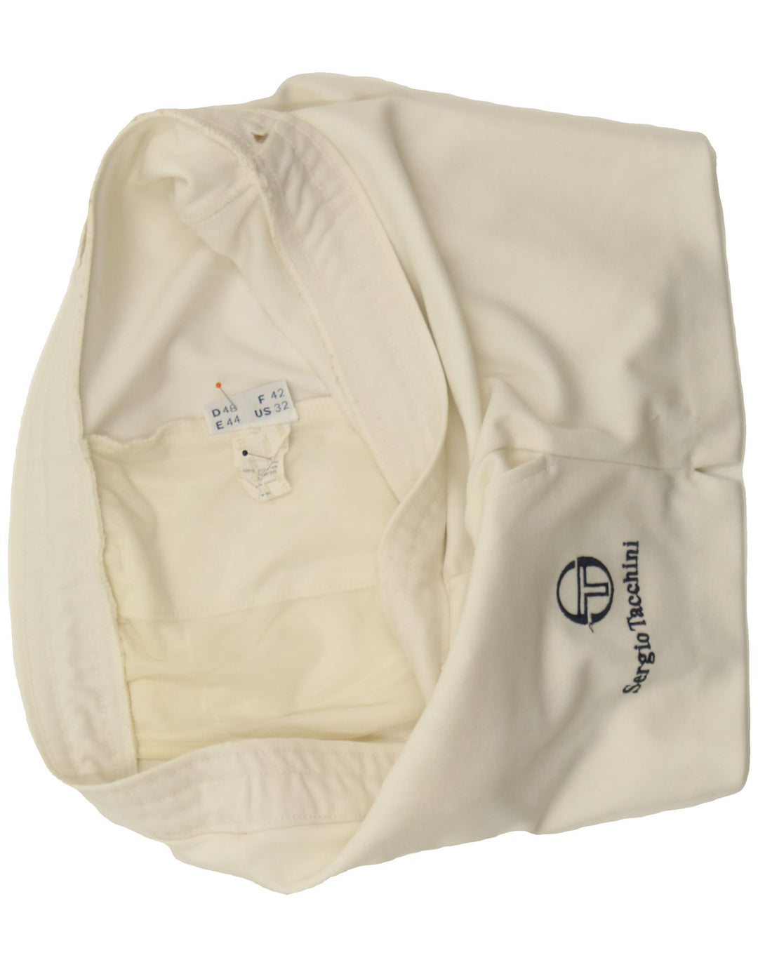 SERGIO TACCHINI Womens Sport Shorts EU 44 XL  Off White Polyester Vintage Sergio Tacchini and Second-Hand Sergio Tacchini from Messina Hembry 