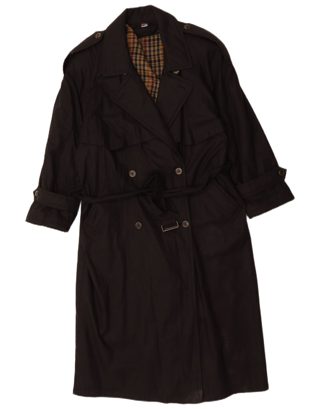 Vintage Γυναικεία Oversized Καμπαρντίνα UK 16 Large Μαύρο