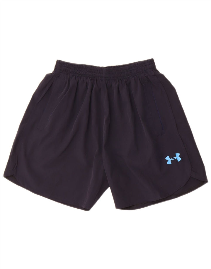 Under Armour Boys Sport Short 11-12 Years Navy Blue Polyester