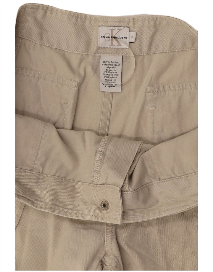 Γυναικείο σορτς CALVIN KLEIN US 10 Medium W27 Πράσινο βαμβακερό