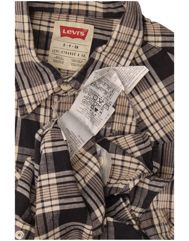 Ανδρικό φανελένιο πουκάμισο Levi's Small Grey Check Cotton