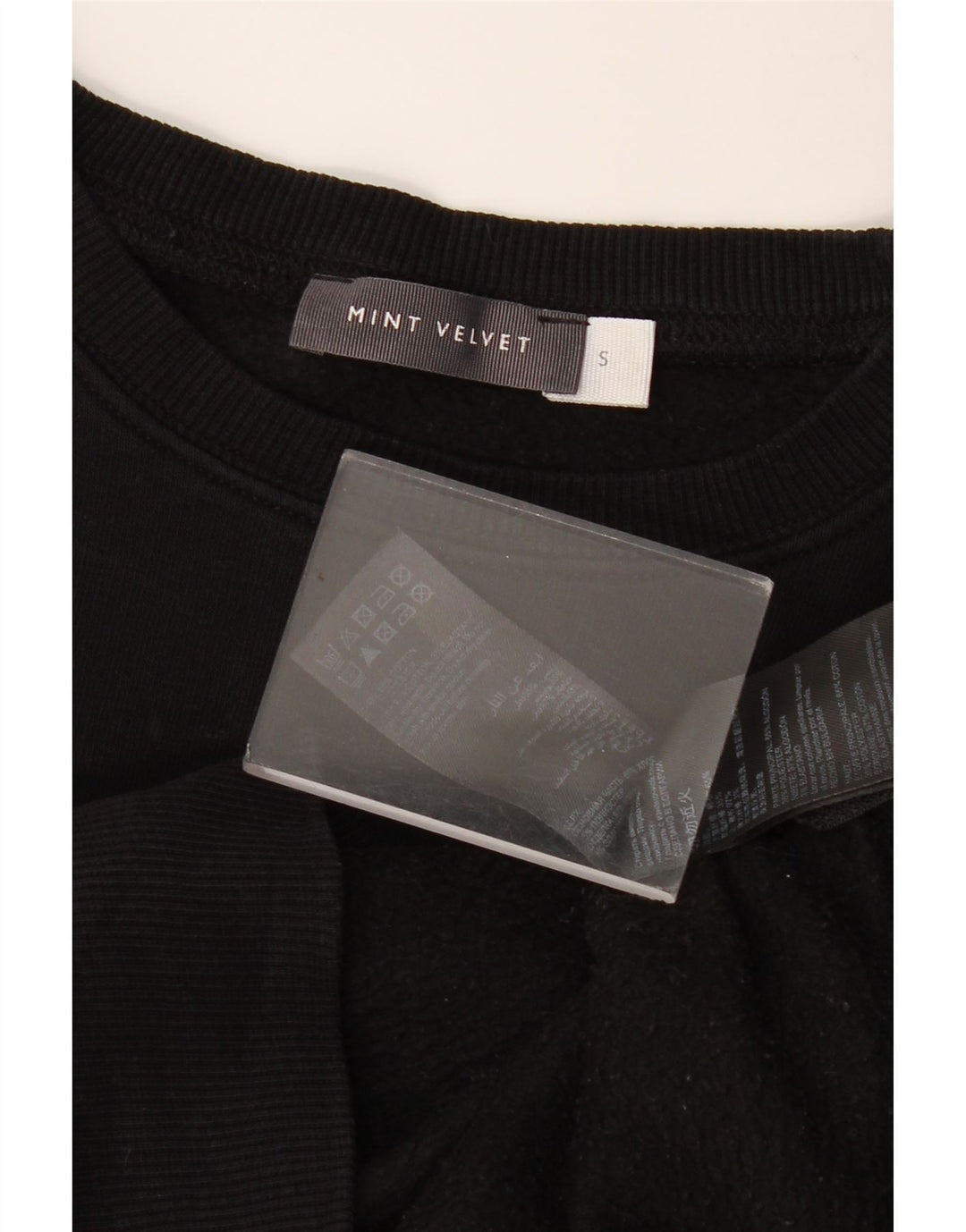 Γυναικείο φούτερ μακριού μεγάλου μεγέθους MINT VELVET UK 10 Small Black