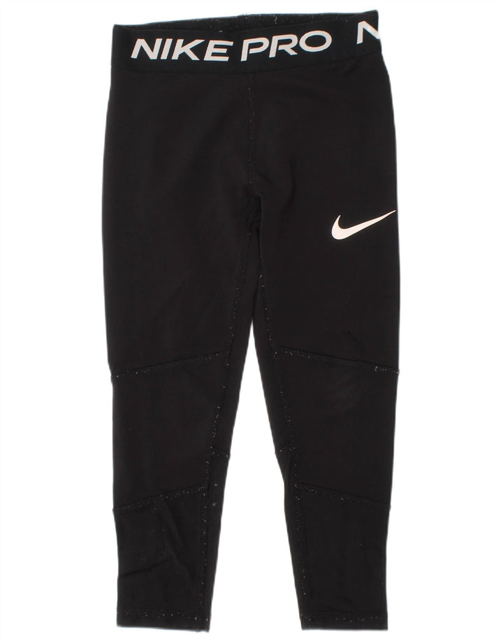 Γραφικό κολάν Nike Girls Dri Fit 4-5 ετών Μικρό μαύρο πολυεστέρα