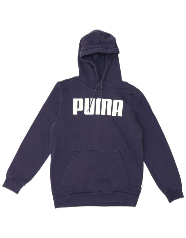 Ανδρικό γραφικό κουκούλα Puma Μικρό μπλε βαμβακερό