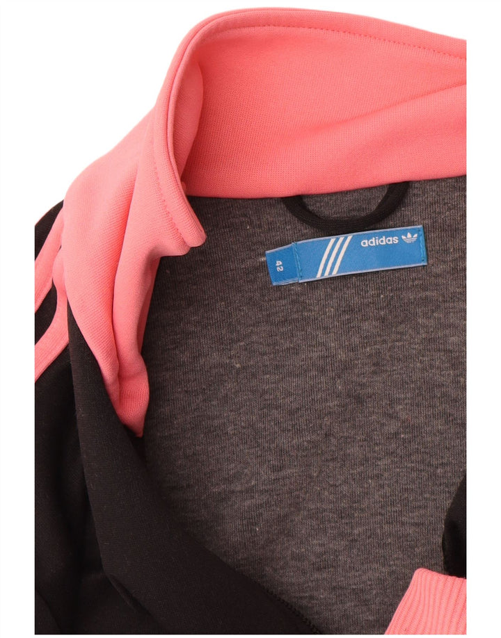 Γυναικεία αθλητική φόρμα γραφικών Adidas Top Jacket IT 42 Medium Black Colourblock