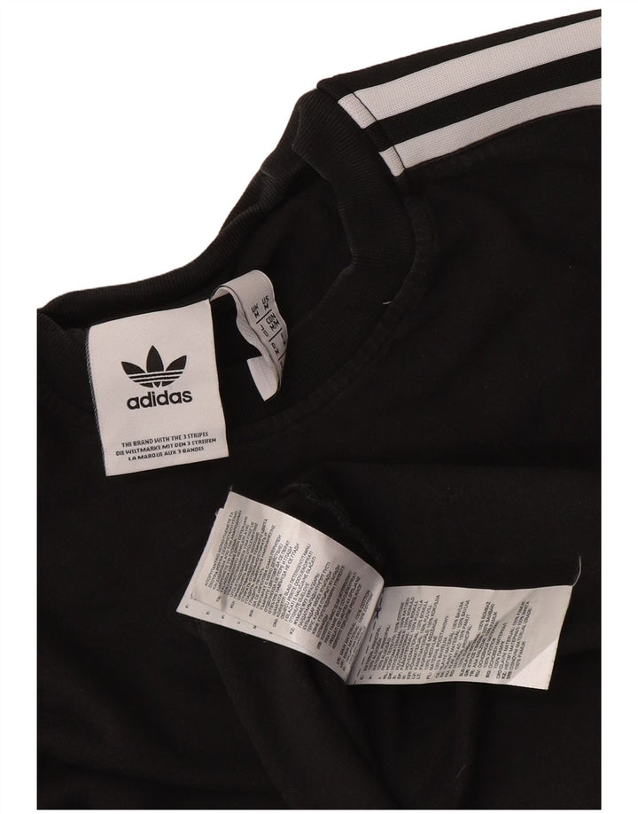 Ανδρικό T-Shirt Adidas Τοπ μεσαίο μαύρο βαμβακερό