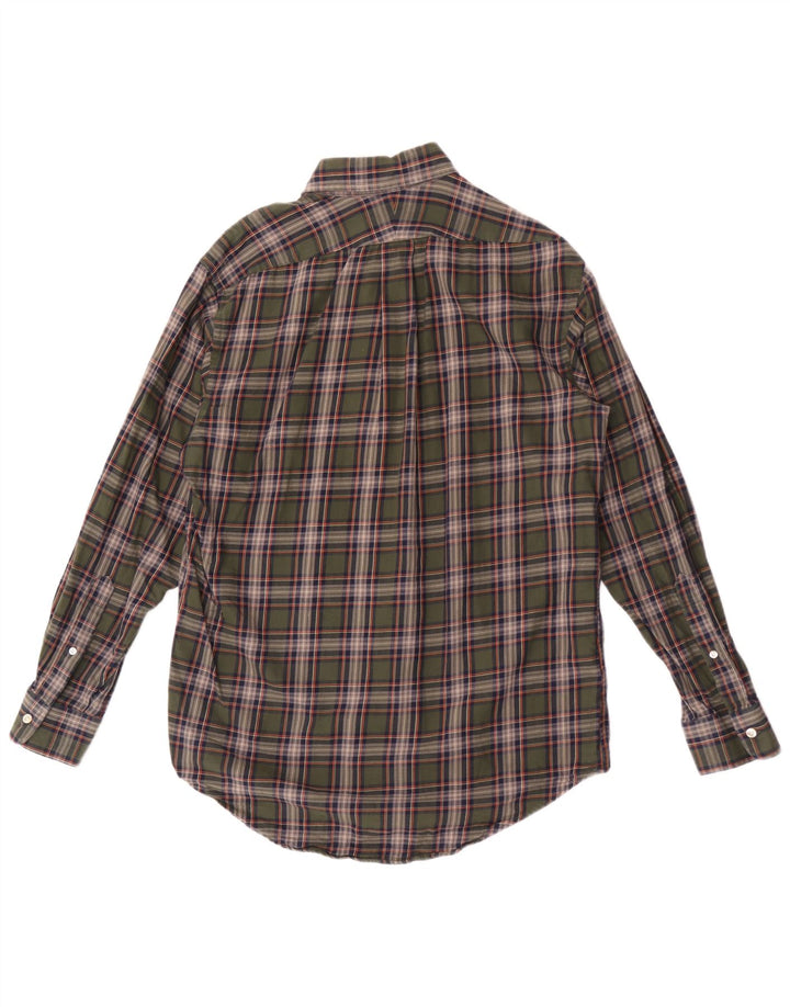 Lands End Mens καρό πουκάμισο μέγεθος 15 Μεσαίο πράσινο καρό