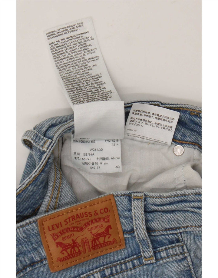 Levi's Womens 714 Straight Jeans W26 L30 Blue Cotton