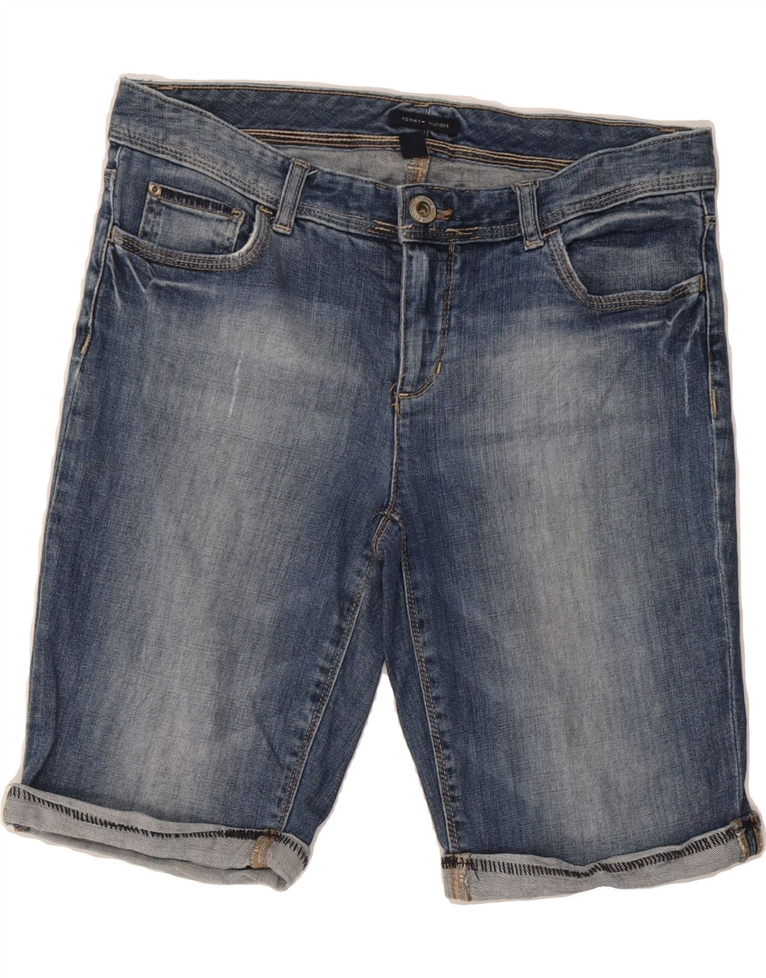TOMMY HILFIGER Womens Denim Shorts US 8 Medium W34 Blue Vintage Tommy Hilfiger and Second-Hand Tommy Hilfiger from Messina Hembry 