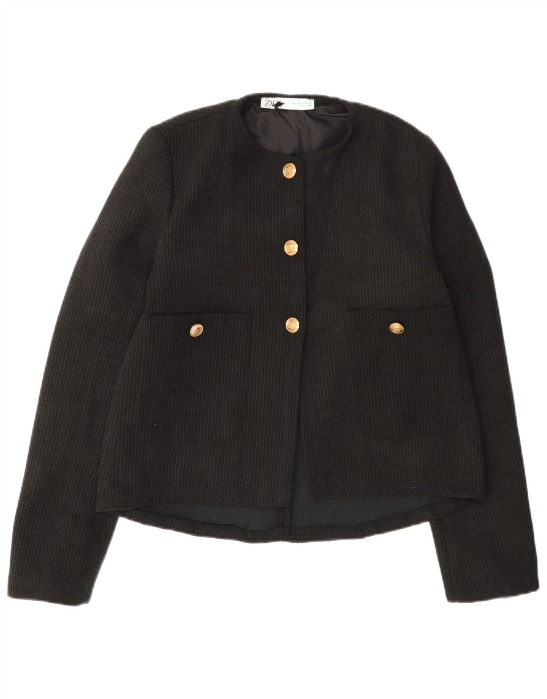 Zara Γυναικείο Μπλέιζερ Μπουφάν UK 10 Small Black