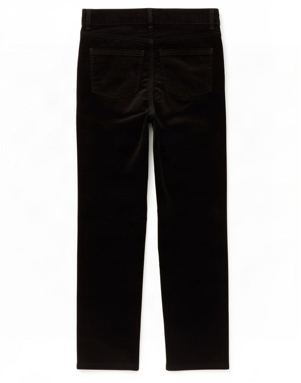 Marks & Spencer Womens Straight Corduroy Trousers UK 10 Small W29 L29 Black